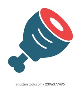 Chicken Leg Vector Glyph Two Color Icons For Personal And Commercial Use.
