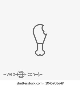 chicken leg vector icon