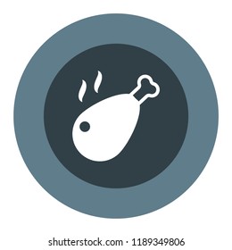 chicken leg vector icon