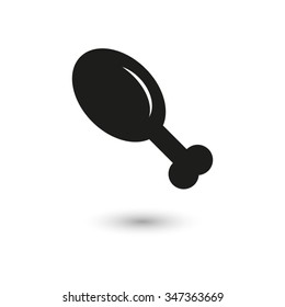chicken leg - vector icon