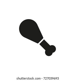 chicken leg vector icon