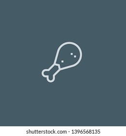 Chicken Leg vector icon. Chicken Leg concept stroke symbol design. Thin graphic elements vector illustration, outline pattern for your web site design, logo, UI. EPS 10.