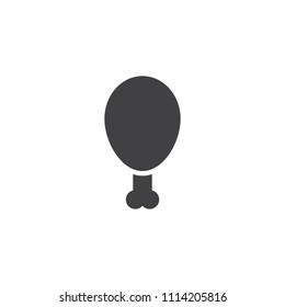 Chicken leg vector icon. filled flat sign for mobile concept and web design. Fried chicken simple solid icon. Symbol, logo illustration. Pixel perfect vector graphics