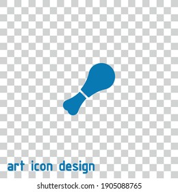 chicken leg vector icon on an abstract background