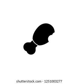 chicken leg vector icon. chicken leg sign on white background. chicken leg icon for web and app