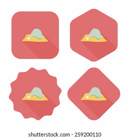Chicken legs flat icon with long shadow,eps10