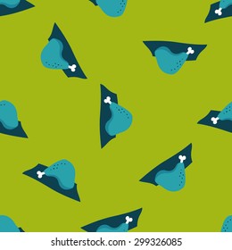 Chicken legs flat icon,eps10 seamless pattern background