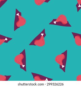 Chicken legs flat icon,eps10 seamless pattern background