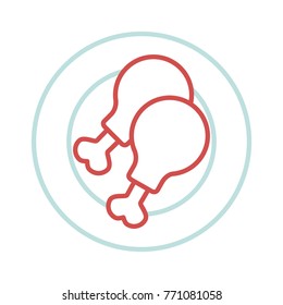 chicken legs icon