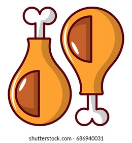 Chicken legs icon. Cartoon illustration of chicken legs vector icon for web design