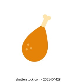 Chicken legs icon. Isolated flat color icon. Vector illustration. Meat products and poultry. Food ingredients