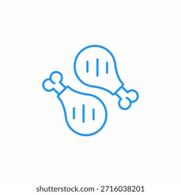 chicken legs icon sign vector