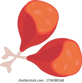 Chicken legs, illustration, vector on white background