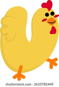 Chicken Letter Vector Element Alphabet S