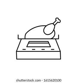Chicken, libra icon. Simple line, outline vector batcher icons for ui and ux, website or mobile application - Shutterstock ID 1615620100