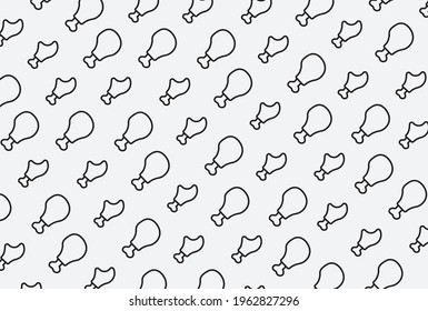 Chicken line art background illustration