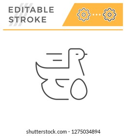 Chicken line icon
