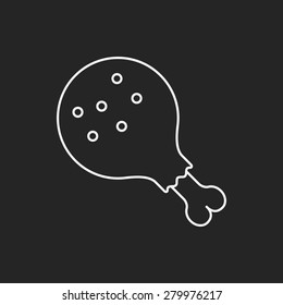 chicken line icon