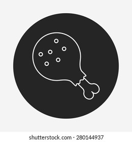 chicken line icon