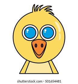 chicken little animal farm isolated icon vector illustration design