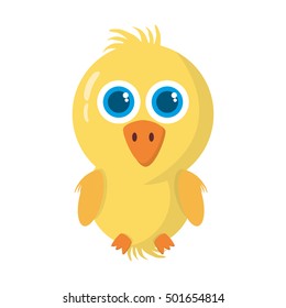 chicken little animal farm isolated icon vector illustration design