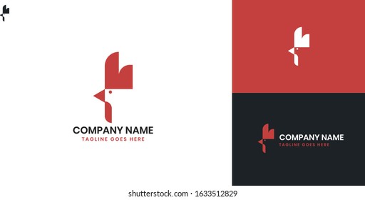 Chicken Logo - All elements on this template are editable with vector software