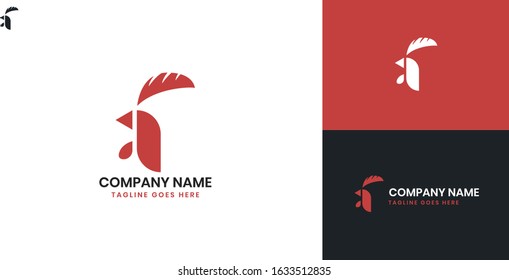 Chicken Logo - All elements on this template are editable with vector software