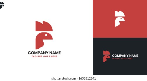 Chicken Logo - All elements on this template are editable with vector software