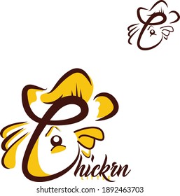 chicken logo character vector design