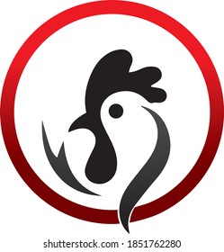 Chicken logo with circle combination