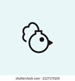 logo de la bomba de pollo. logotipo de pollo