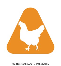 Chicken Logo combine with letter A vector template