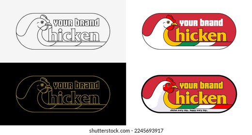 Chicken logo concept design vector