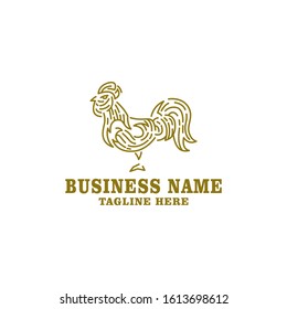 chicken logo design concept template vector illustration