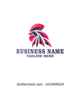 chicken logo design concept template vector illustration
