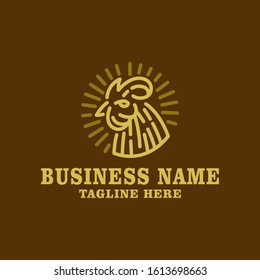 chicken logo design concept template vector illustration