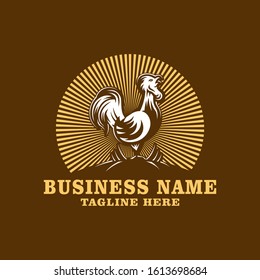 chicken logo design concept template vector illustration