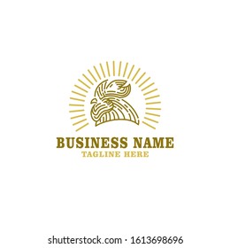 chicken logo design concept template vector illustration
