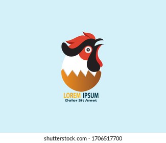 chicken logo design concept template vector illustration