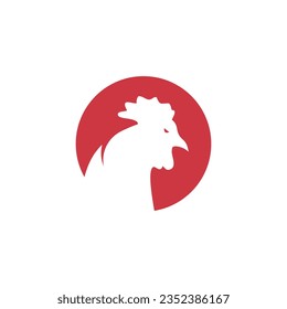 Chicken logo design element vector with creative idea