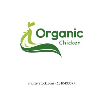 Chicken logo design. Flat style logo vector. Logo for business, food, restaurant.