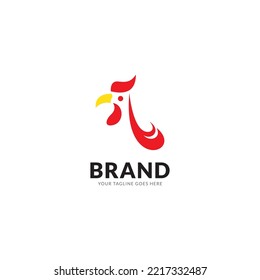 Chicken logo design. Flat style logo vector. Logo for business, food, restaurant.