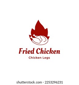 Chicken logo design. Fried chicken and Restaurant logo concept. Vector logo template. Fried chicken logo design vector illustration. 