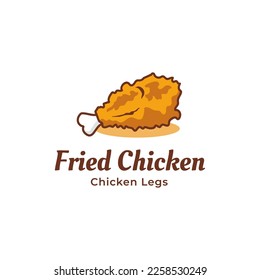 Chicken logo design. Fried chicken and Restaurant logo concept. Vector logo template. Fried chicken logo design vector illustration. 