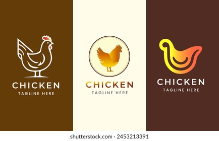 Chicken Logo Design restaurant hotel icon Abstract Rooster Template Vector Illustration