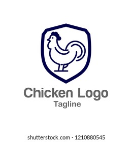 Chicken logo design template