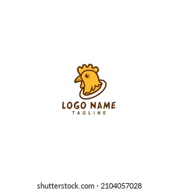 Chicken logo design template - Illustration chick for industry and food n beverages