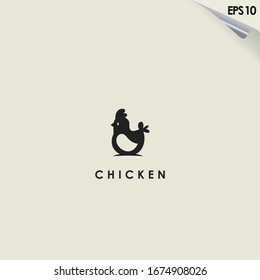 Chicken Logo Design. Chicken Logo Template. Modern Design. Flat Logo. Vector Illustration