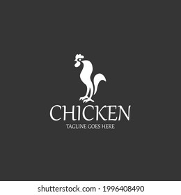 Chicken logo design template. Vector illustration