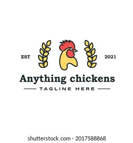 chicken logo design vector  file